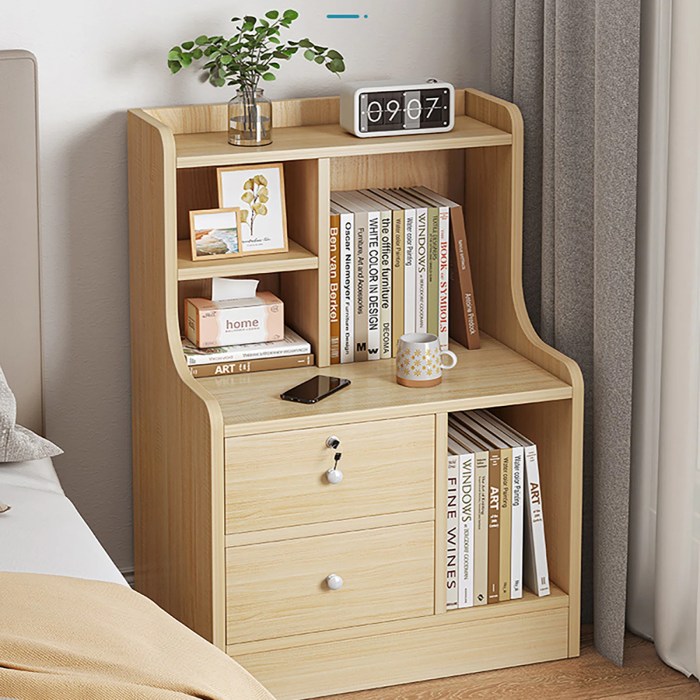 Two-Drawer Tall Nightstand - Flegel's Home Furnishings Tall nightstand furniture with two drawers