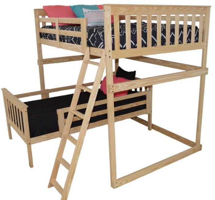 #3310 - Full Loft Bed with Side Ladder - VersaLoft Beds Loft bed furniture with side ladder