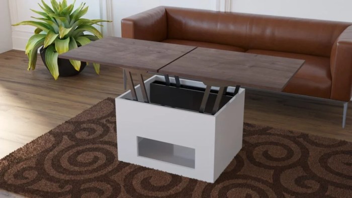 Convertible table furniture for dining or work