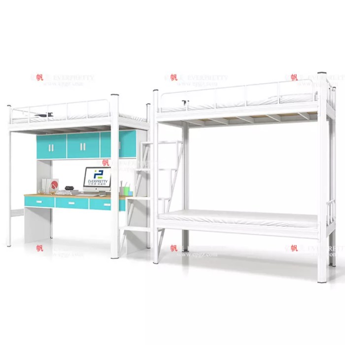 Modern Full Mid Loft Bed with Straight Ladder on Front Modern Full Mid Loft Bed with Straight Ladder on Front