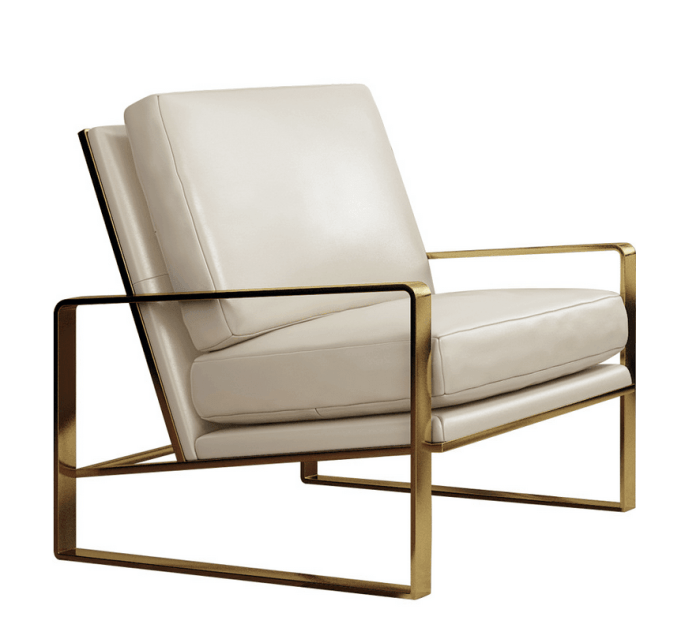 Gold Armchair Isolated Luxury on White Background | Premium AI ... Luxury tufted armchair furniture with gold legs